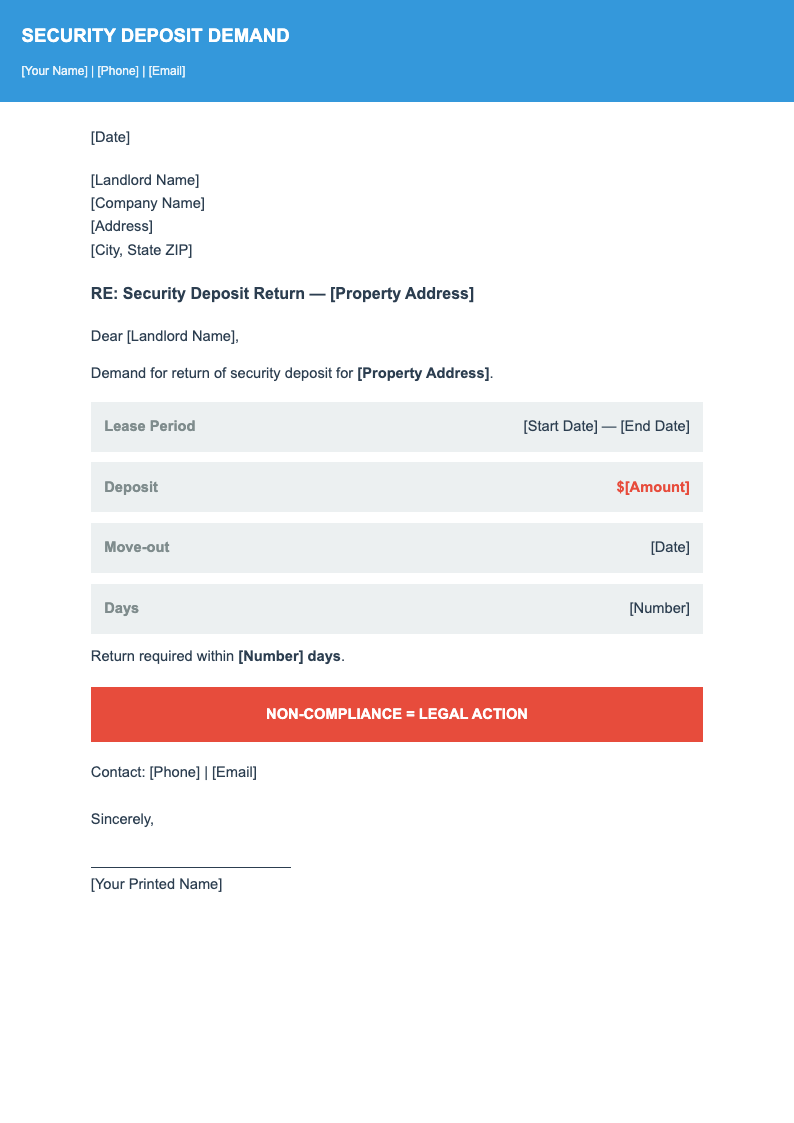 Flat design demand letter